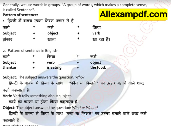 English Grammar PDF Download English Grammar In Hindi ALL EXAM PDF